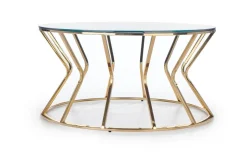 Stolik kawowy Finea L lustro / złoty