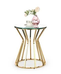 Stolik kawowy Finea S lustro / złoty