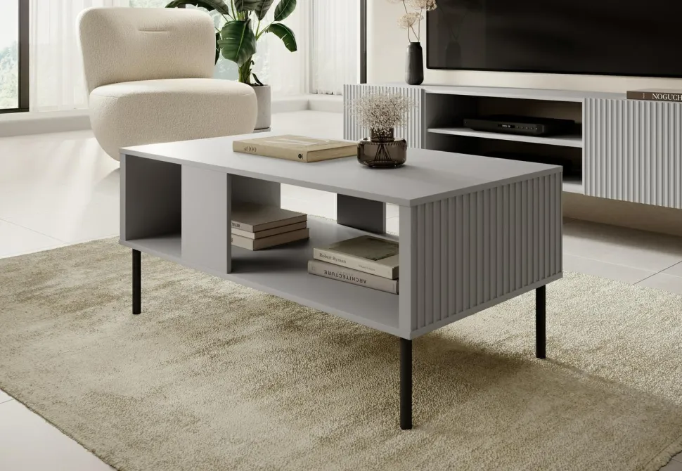 Stolik kawowy Harbin szary/ czarny