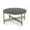 Stolik kawowy Izella złoty, czarny