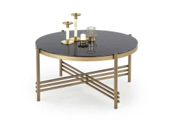 Stolik kawowy Izella złoty, czarny