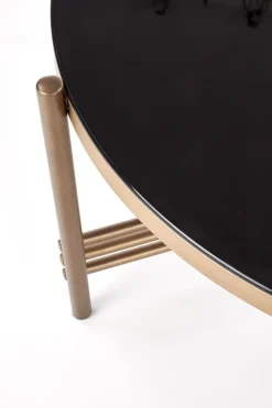 Stolik kawowy Izella złoty, czarny