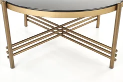 Stolik kawowy Izella złoty, czarny