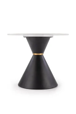 Stolik kawowy Javin S biały marmur/czarny