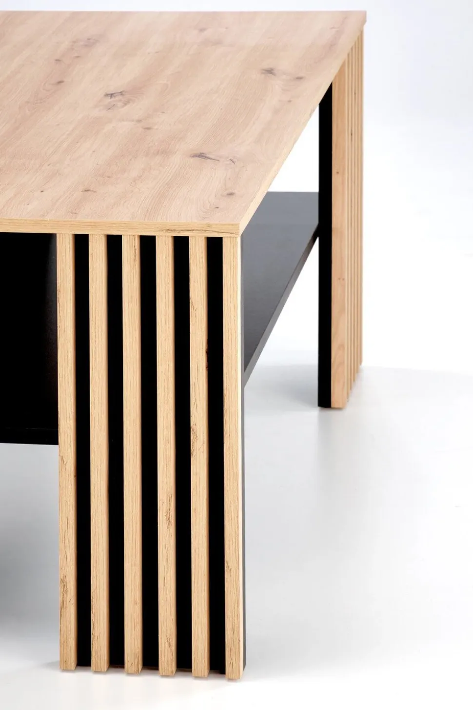 Stolik kawowy Kirsten dąb artisan/czarny