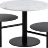 Stolik kawowy Lahti biały marmur/ czarny