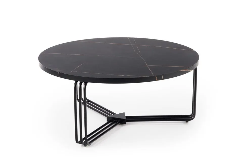 Stolik kawowy Lintica L czarny marmur/
