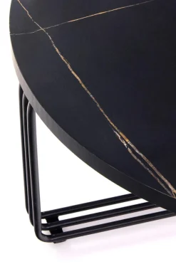 Stolik kawowy Lintica L czarny marmur/