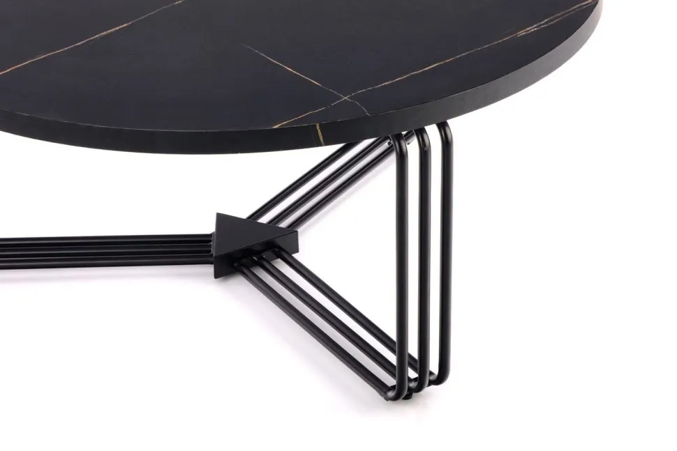 Stolik kawowy Lintica L czarny marmur/