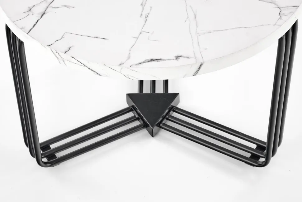 Stolik kawowy Lintica M biały marmur/