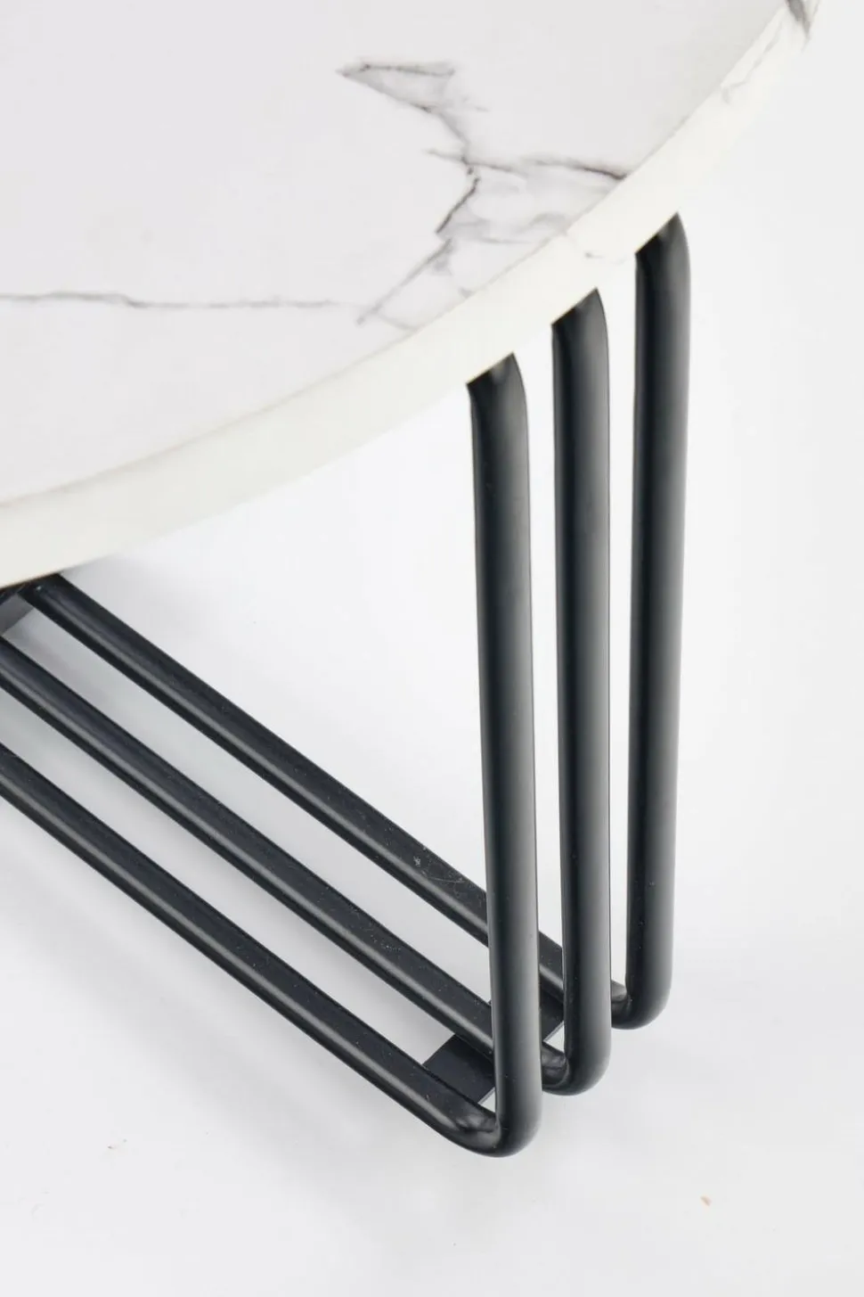 Stolik kawowy Lintica M biały marmur/