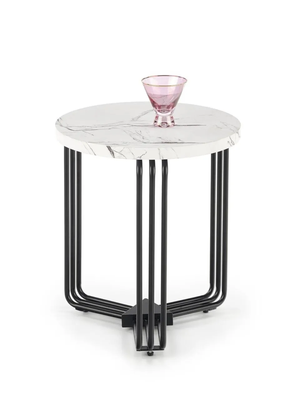 Stolik kawowy Lintica S biały marmur/