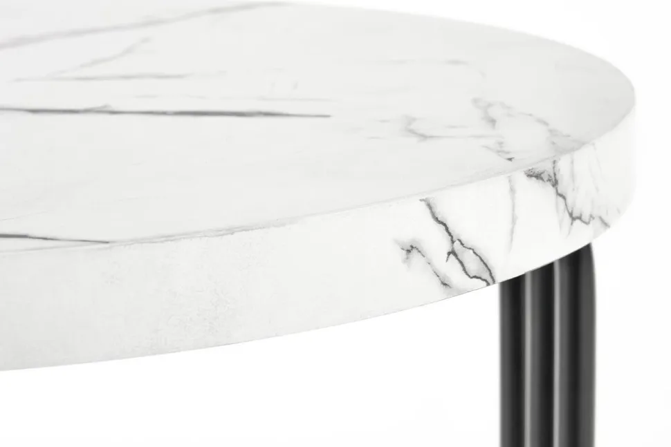 Stolik kawowy Lintica S biały marmur/