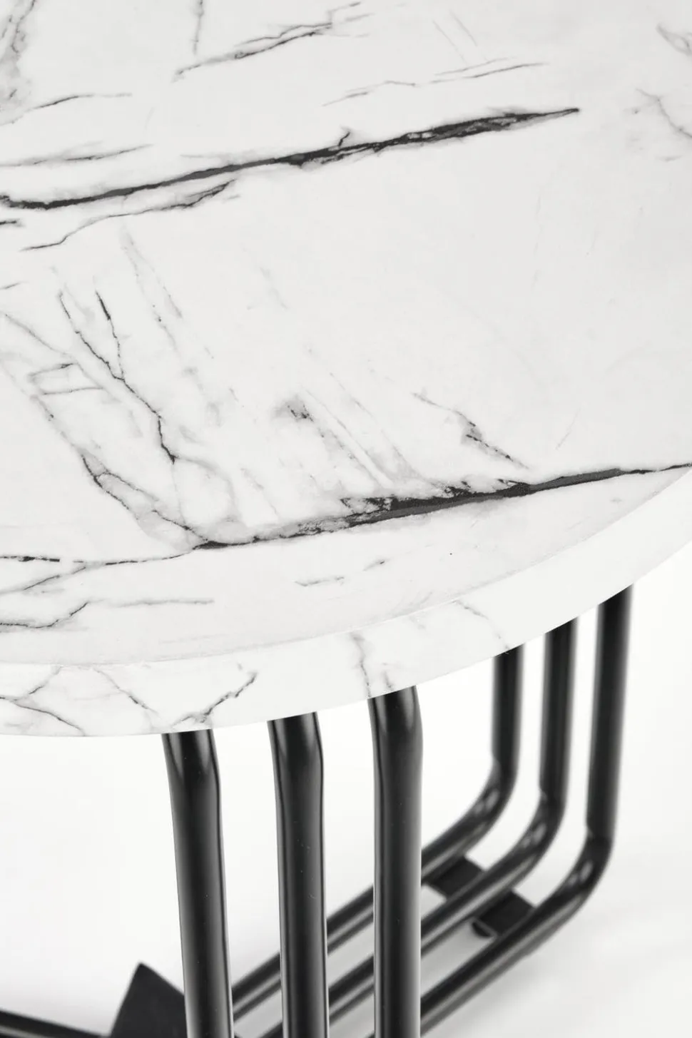 Stolik kawowy Lintica S biały marmur/
