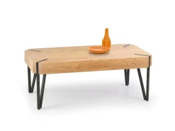 Stolik kawowy Lofty dąb złoty / czarny