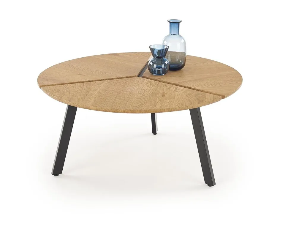 Stolik kawowy Louza czarny/ dąb złoty