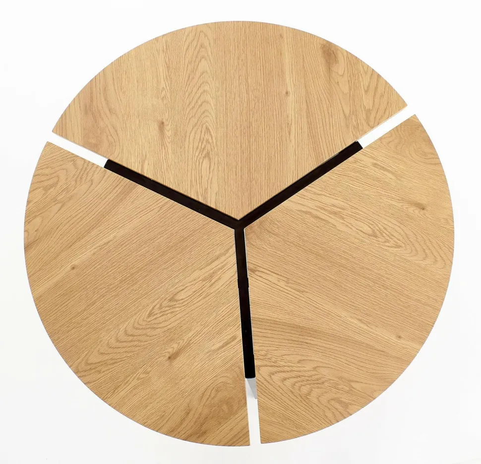 Stolik kawowy Louza czarny/ dąb złoty