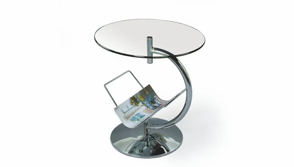 Stolik kawowy Mala chrom szkło czyste