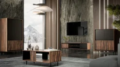 Stolik kawowy Miri orzechowy/czarny