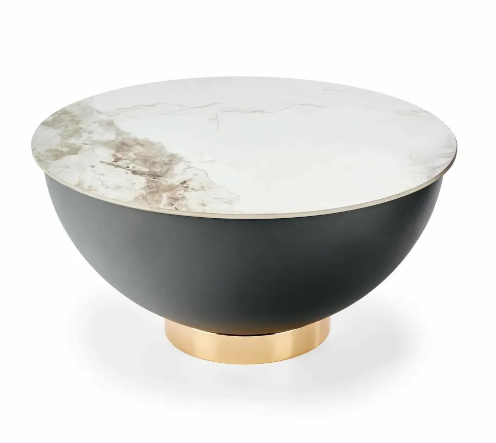 Stolik kawowy Moonshine L biały marmur/