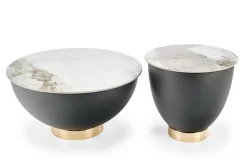 Stolik kawowy Moonshine S biały marmur/