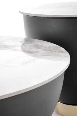 Stolik kawowy Moonshine S biały marmur/