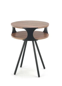 Stolik kawowy Nabul czarna / ciemny dąb