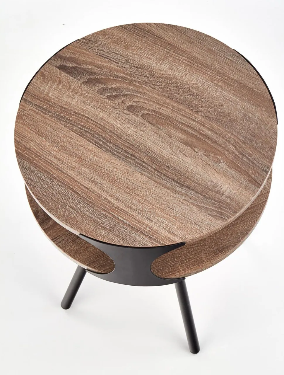 Stolik kawowy Nabul czarna / ciemny dąb