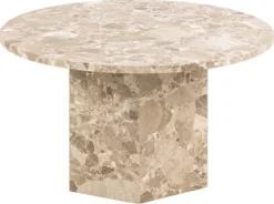 Stolik kawowy Naxos marmur brązowy