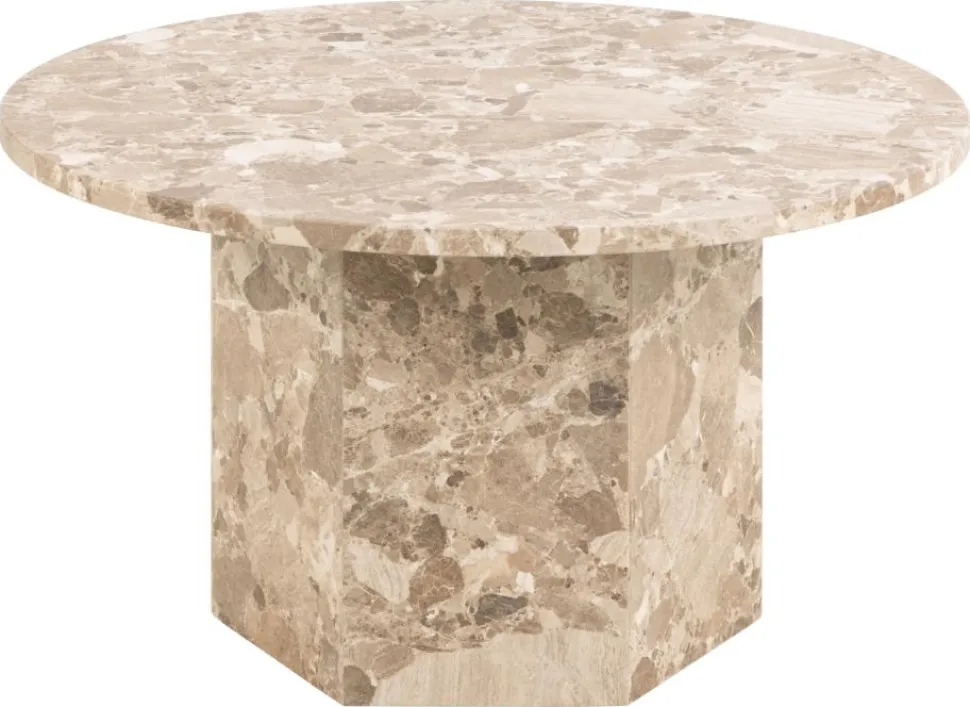 Stolik kawowy Naxos marmur brązowy