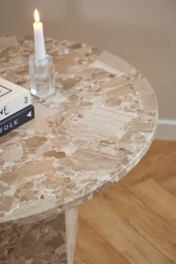 Stolik kawowy Naxos marmur brązowy