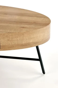 Stolik kawowy Paola dąb złoty/czarny