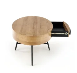 Stolik kawowy Paola dąb złoty/czarny