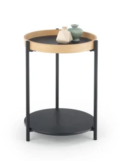 Stolik kawowy Polo czarny / dąb