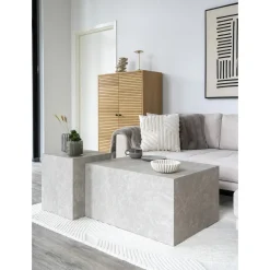 Stolik kawowy Prague 40x40cm szary marmur