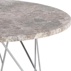 Stolik kawowy Prunus 80cm marmur szary/chrom