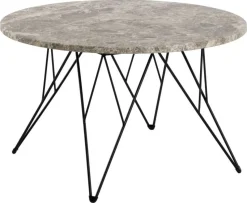 Stolik kawowy Prunus 80cm marmur szary/czarny