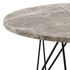 Stolik kawowy Prunus 80cm marmur szary/czarny