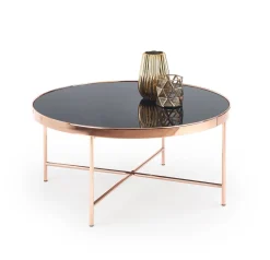 Stolik kawowy Rami L miedź / czarny