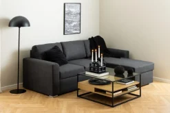 Stolik kawowy Randolf szkło/dąb