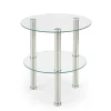 Stolik kawowy Sable transparentny/ chrom