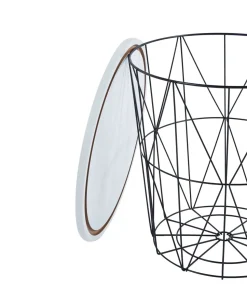 Stolik kawowy Salvatore biały/czarny stelaż