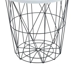 Stolik kawowy Salvatore biały/czarny stelaż