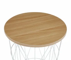 Stolik kawowy Salvatore naturalny/biały stelaż