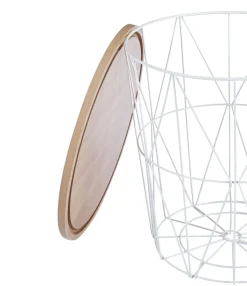 Stolik kawowy Salvatore naturalny/biały stelaż