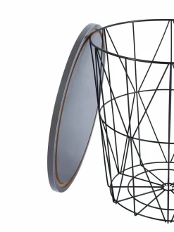 Stolik kawowy Salvatore szary/czarny stelaż