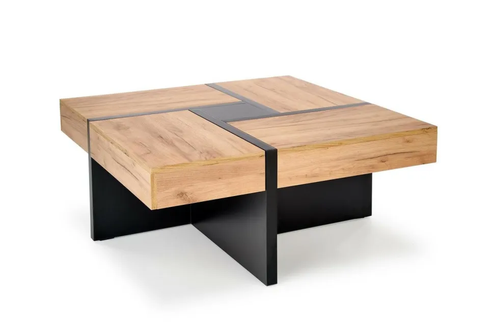 Stolik kawowy Sisel dąb craft/ czarny