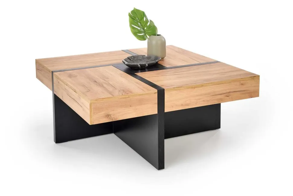 Stolik kawowy Sisel dąb craft/ czarny