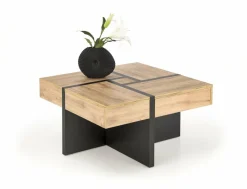 Stolik kawowy Sisel dąb craft/czarny