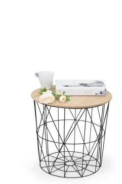 Stolik kawowy Skalba czarny, naturalny